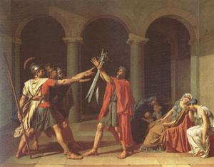 Jacques-Louis  David The Oath of the Horatii (mk05) Sweden oil painting art